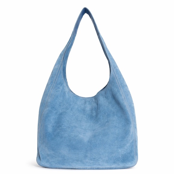 Michael Kors Blue Suede Hobo Shoulder Bag - Picture 2 of 7
